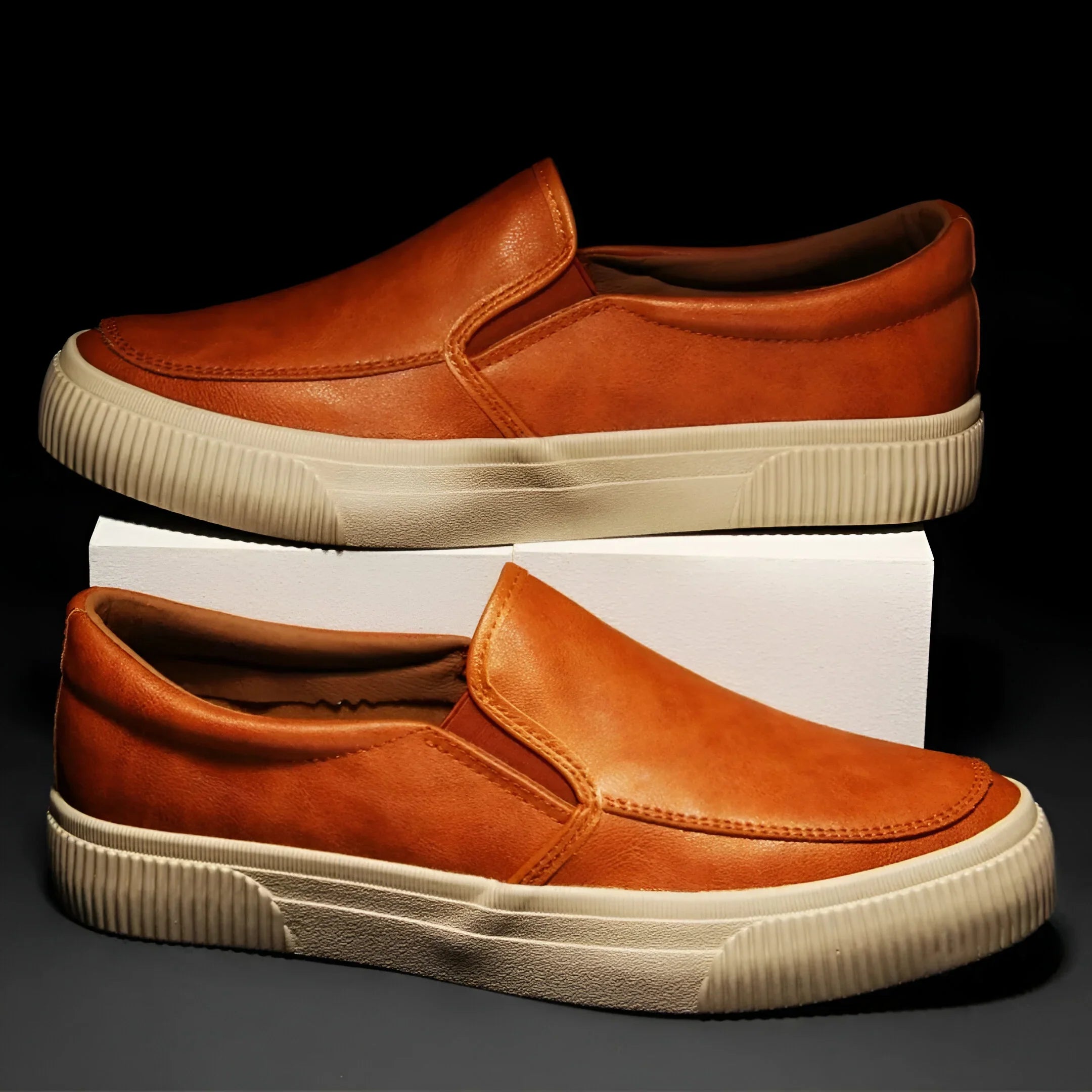 Alarico Handcrafted Leather Slip-Ons